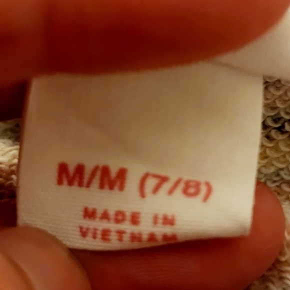 Circo Striped Dress w/ Pockets Tie Waist Short Sleeve Girl's Medium 7/8 Heart - Picture 7 of 8